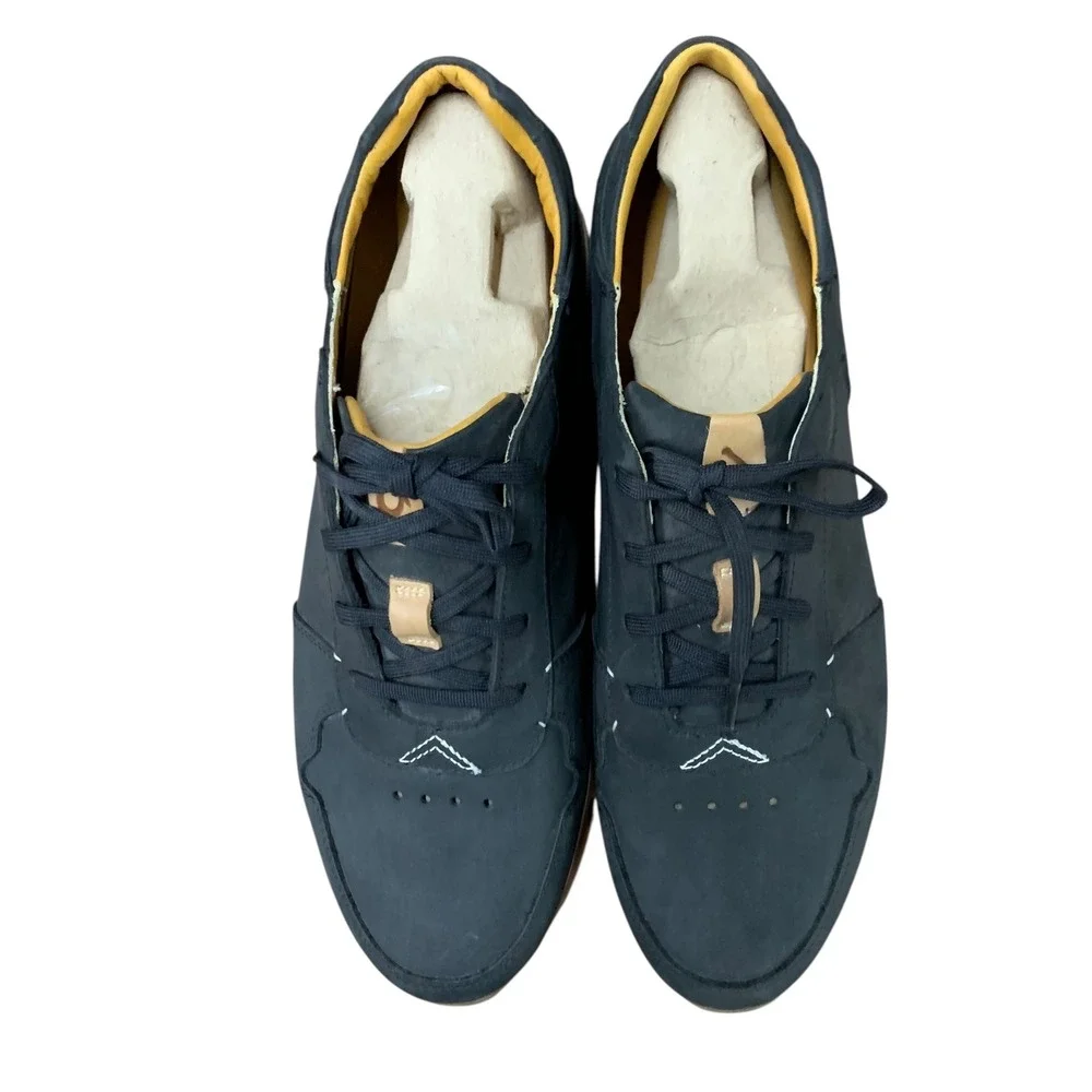 OluKai Huaka'I Li Mens Black Leather Sneakers Casual Shoes Comfort Size‎ 11